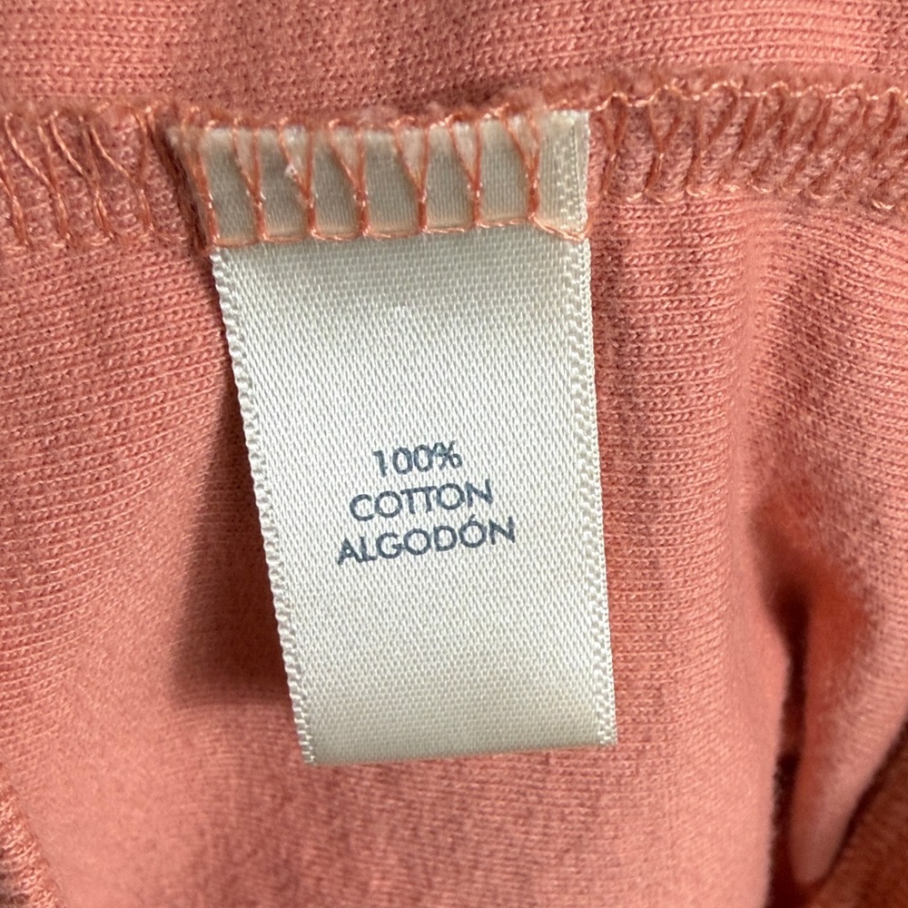 BKE Pieced Tonal Hooded Oversized Sweatshirt Dusty Coral. Womens size XL Pocket - Picture 5 of 7